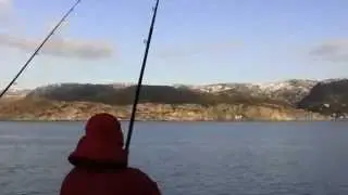 Gary Pye cod fishing on Shore trip in Norway