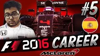 F1 2016 CAREER MODE PART 5: HAMILTON'S SPUN! (SPAIN) | aarava