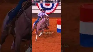 Andrea Busby making NFR barrel racing record-breaking run!👀#cowgirl #nfr
