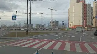 Разворот троллейбуса по улице Радунская / Zeven Laz