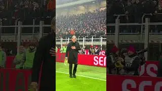 Pippo Inzaghi at the Curva Sud end ❤️🖤 | #shorts