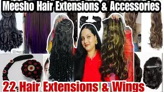Meesho Hair Extension Review l Meesho Hair Accessories Haul l Meesho wig Hair Extensions l Hair Wigs