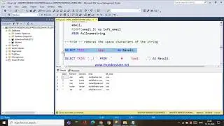 65.STRING FUNCTIONS - TRIM,LTRIM,RTRIM,LEFT,RIGHT IN SQL