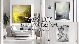 EASY Minimalist Abstract Art: 5 Acrylic Painting Ideas for Beginners (571)