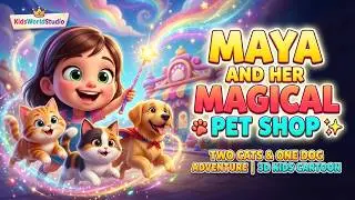 Maya and Her Magical Pet Shop 🐾✨ | Two Cats & One Dog Adventure | 3D Kids Cartoon