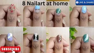 Winter Nailart at home on veryshort nails with toothpick 💅#nailart2026 Muskan Devni 😊