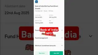 #Bank of India mid cap direct growth NFO