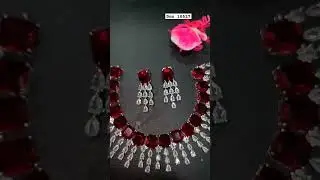 High quality cz stones diamond necklace ✅ #necklace #diamond #czstones #neckset #jewellery #shorts