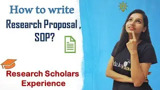 How to write research proposal / SOP? I Scholars experience I Topper's Talk