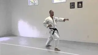 Outside Block, Reverse Punch (back) | IKD Testing Syllabus videos | Shotokan Karate 2013