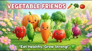 Vegetable Friends Walking Song 🌱 | Healthy Food for Kids