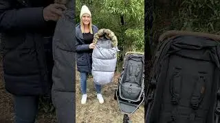 How to use the baby luno Nordic Footmuff Pram Liner | Chic Grey