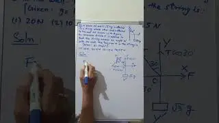 JEE MAIN 2023 MCQ #Resolution of#Forces Determination of #Tension in string from existing forces