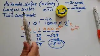 Arithmetic shifts (multiple, negative number)