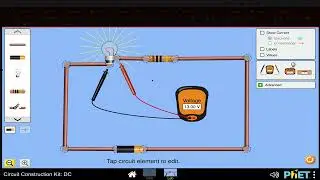 How to Measure Voltage drops and current in the DC CKT PhET