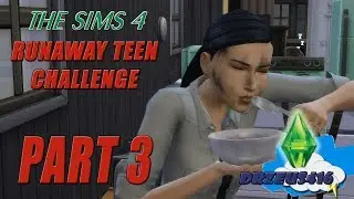 My Sim is ADDICTED to CEREAL?! - RUNAWAY TEEN CHALLENGE [Part 3] The Sims 4