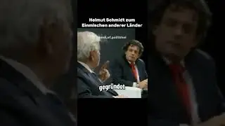 Helmut Schmidt zum Einmischen anderer L&auml;nder #helmutschmidt #politik