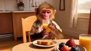 A Monkey&rsquo;s First Morning Adventure &ndash; Breakfast, Bus, and Beyond!