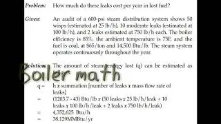 Steam loss calculation