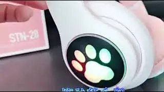 Cat ear color LED light wireless bluetooth headset