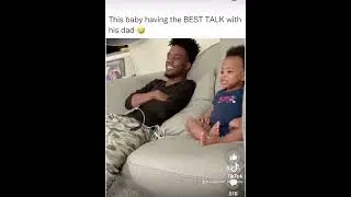 Infant has a conversation with his dad!