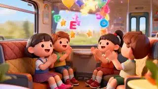 Learn with Flying Train 🚆 | ABC, 123 & Colors for Kids | Fun Learning Train Song #babysongs #train