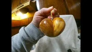 Wood turned Valentines HEART out of FATWOOD