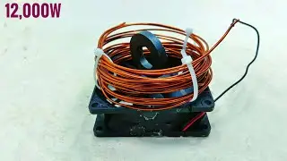 12,000W of free electricity was generated using a pulling fan and magnet coil.