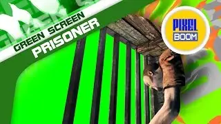 Green Screen Prison Cage Prisoner Chained Chains - Footage PixelBoom