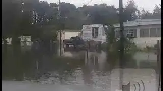 Flooding in Thunderbolt, GA. Hurricane Irma,  11 September 2017 - raw footage