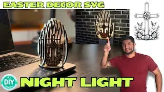 Easter Egg Night Light DIY #crafts #easteregg #easterbunny #eastercraftidea #eastercrafts #diy #svg