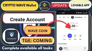 CryptoWave Wallet Airdrop Update | Create Account, Tasks & Wave Coin 