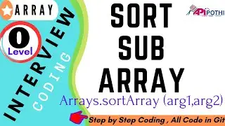 8_2 Write a Java program to sort the numeric sub array using “Arrays.sortArray( 2, 8)