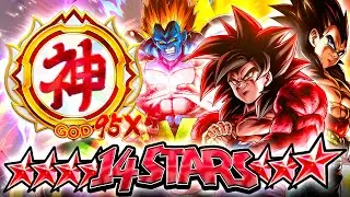 (Dragon Ball Legends) GOD RANK #95 WITH FULL OFFENSE DOUBLE ULTRA SSJ4S!