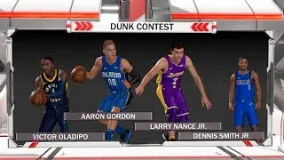 2018 All-Star Slam Dunk Contest NBA 2K18 Gordon, Nance Jr., Oladipo, Smith Jr.