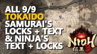 All Tokaido Samurai's Locks + Text & Ninja's Text + Locks Nioh 3