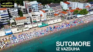 SUTOMORE plaža i kupanje iz vazduha u Septembru 2025 - SUTOMORE Beach [4K Aerial View] MNE Crna Gora