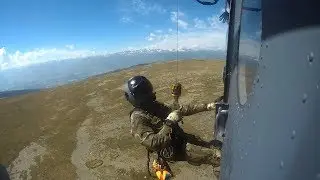 Mountain Flight 2018   z&aacute;chrana osob, fast rope