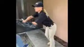 Officer Defends Against Attacker With A Vector Protective Barrier