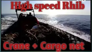 Midship crane used lifting with Cargo net  | Calm sea | I'm already white brooo. hahaha..