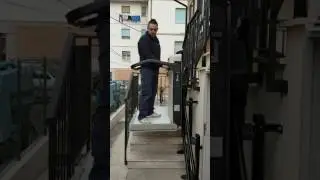 Ronco Ascensori Installazione esterna di servoscale curvilineo con pedana V65