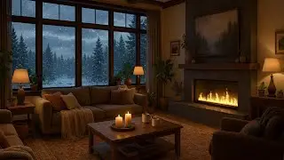 CINEMATIC 4K: 10 Hours of Deep Winter Fireplace ❄️ | Best Ever Snowfall Views & Ultra Calming Sounds
