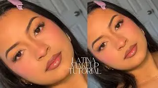 trendy tik tok latina full glam makeup ✨| pinterest inspired latina makeup