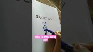 drawing scout boy