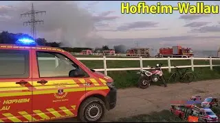 [Großbrand Reiterhof] Tagelanger Einsatz für die Feuerwehren des Main-Taunus-Kreises & Wiesbaden