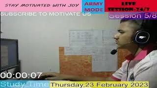 8 HOURS LIVE STUDY WITH ME(ARMY MODE)
