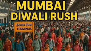 🚆 Diwali Rush at LTT | Lokmanya Tilak Terminus Full Crowd Scene | Mumbai Railway Station Rush 2025