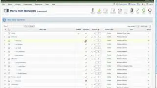 Joomla Main Menu Tutorial