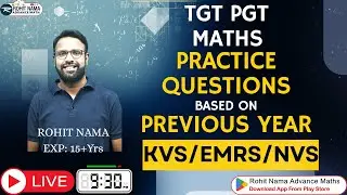 Live practice questions | previous years maths | kvs nvs emrs tgt pgt maths #dsssbtgtmath #up #maths