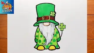 How to Draw St. Patrick's Day Gnome Step by Step